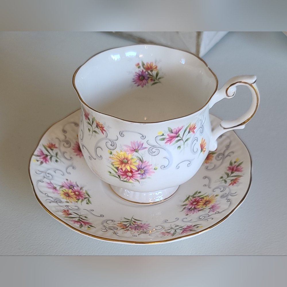 Vintage teacup with saucer